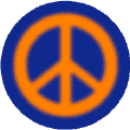 Warm Fuzzy Orange PEACE SIGN on Blue Background