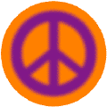 Warm Fuzzy Purple PEACE SIGN on Orange Background