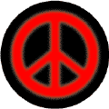 Warm Fuzzy Red PEACE SIGN on Black Background