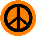 Black PEACE SIGN on Orange Background