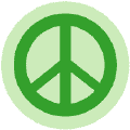 Green PEACE SIGN on Light Green