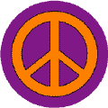 Orange PEACE SIGN on Purple Background