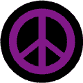 Purple PEACE SIGN on Black Background