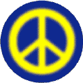 Warm Fuzzy Yellow PEACE SIGN on Blue Background
