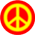 Warm Fuzzy Yellow PEACE SIGN on Red Background