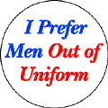 I Prefer Men Out of Uniform-PEACE BUTTONS