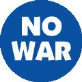 No War with blue background-ANTI-WAR BUTTONS