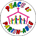 Peace is Parish-able - rainbow version-PEACE BUTTONS