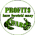 Profits Have Foretold Many Wars-ANTI-WAR BUTTONS