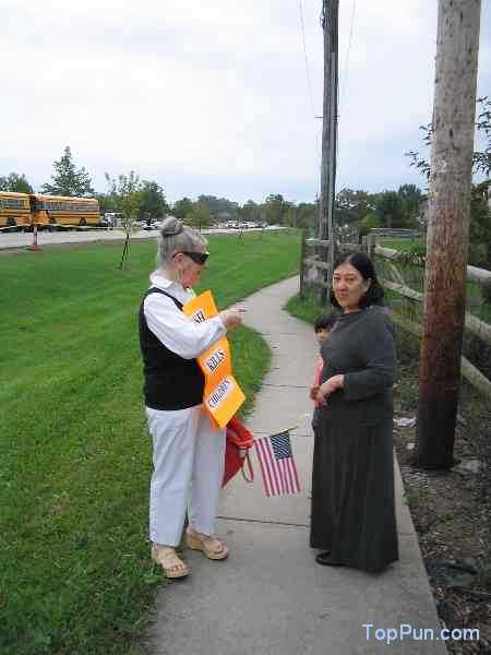 Flag waving