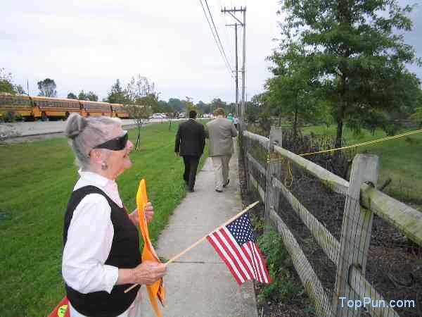 Flag waving