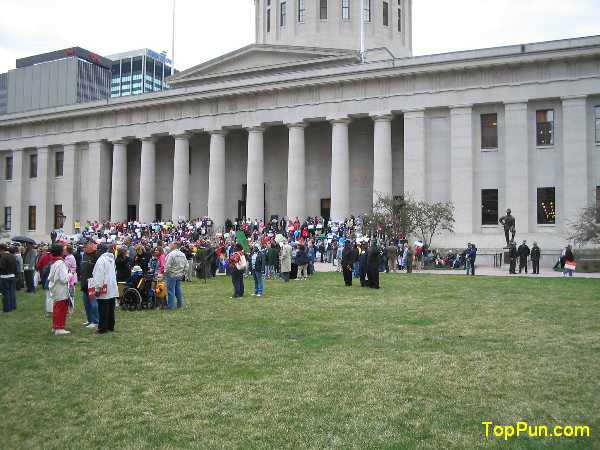 Jobs with Justice protest picture - Campaign to Protect Ohio's Future Demonstration