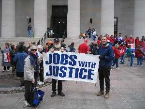 Jobs with Justice Protest Picture - Campaign to Protect Ohio's Future Demonstration