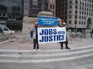 Jobs with Justice Protest Picture - Campaign to Protect Ohio's Future Demonstration