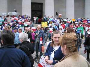 Jobs with Justice Protest Picture - Campaign to Protect Ohio's Future Demonstration