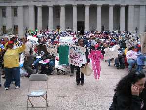 Jobs with Justice Protest Picture - Campaign to Protect Ohio's Future Demonstration