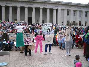 Jobs with Justice Protest Picture - Campaign to Protect Ohio's Future Demonstration