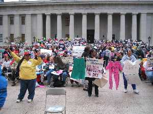 Jobs with Justice Protest Picture - Campaign to Protect Ohio's Future Demonstration
