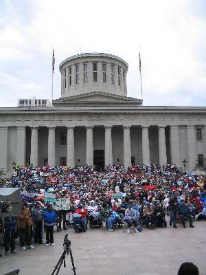Jobs with Justice Protest Picture - Campaign to Protect Ohio's Future Demonstration
