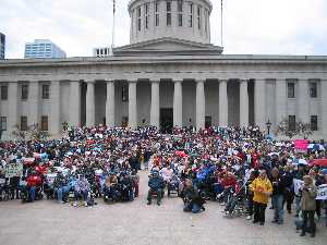 Jobs with Justice Protest Picture - Campaign to Protect Ohio's Future Demonstration
