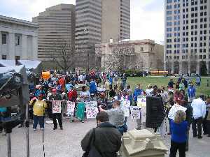 Jobs with Justice Protest Picture - Campaign to Protect Ohio's Future Demonstration