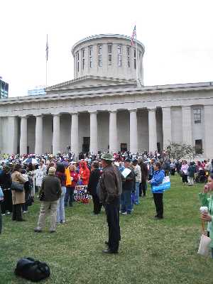 Jobs with Justice Protest Picture - Campaign to Protect Ohio's Future Demonstration