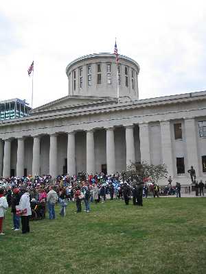 Jobs with Justice Protest Picture - Campaign to Protect Ohio's Future Demonstration