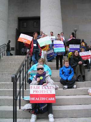 Jobs with Justice Protest Picture - Campaign to Protect Ohio's Future Demonstration