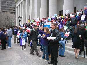 Jobs with Justice Protest Picture - Campaign to Protect Ohio's Future Demonstration